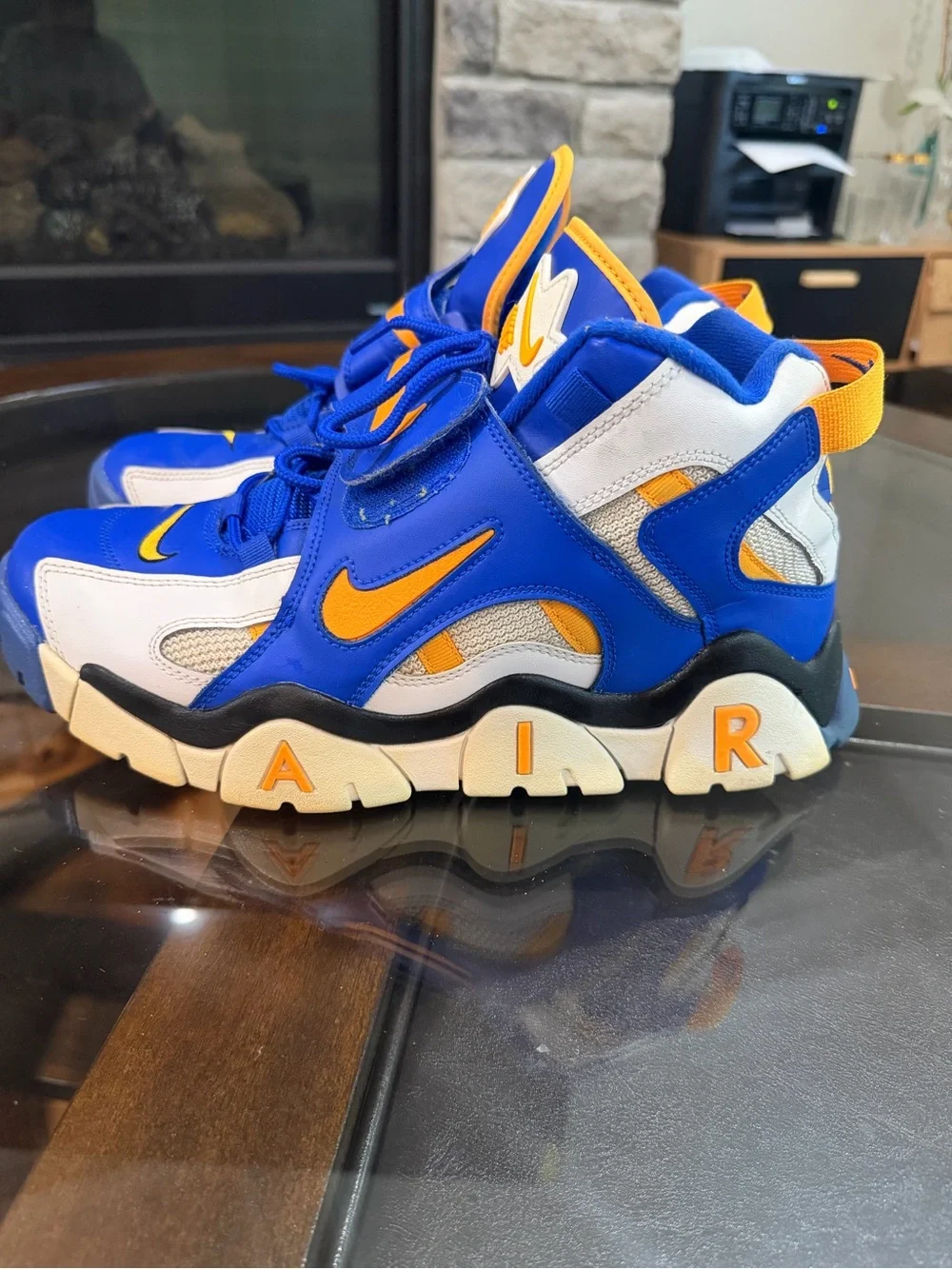 Nike Air Barrage Mid 'Racer Blue' (Style Code: AT7847-100) men’s sneakers Sz10.5